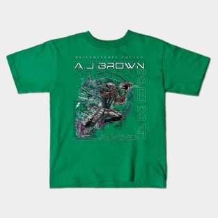 A.J. Brown: History in the Making -Philadelphia Eagles Wide Receiver 2024 Illustration Kids T-Shirt